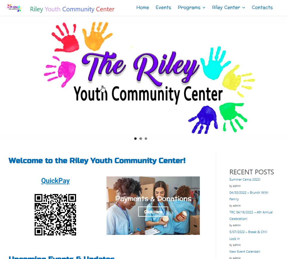 Riley Youth Community Center Hosted and Designed by Webfallout LLC